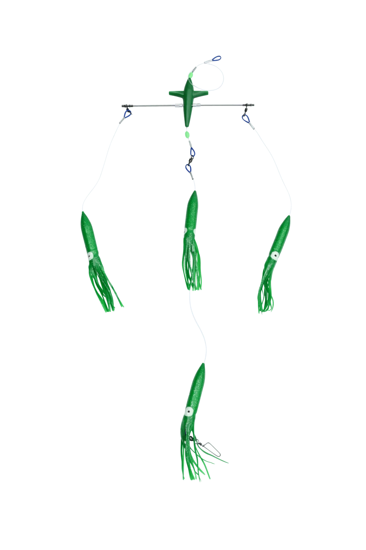 Black Pete 12in Titanium Bird Spreader Bar With Bulb Squid - Image 2