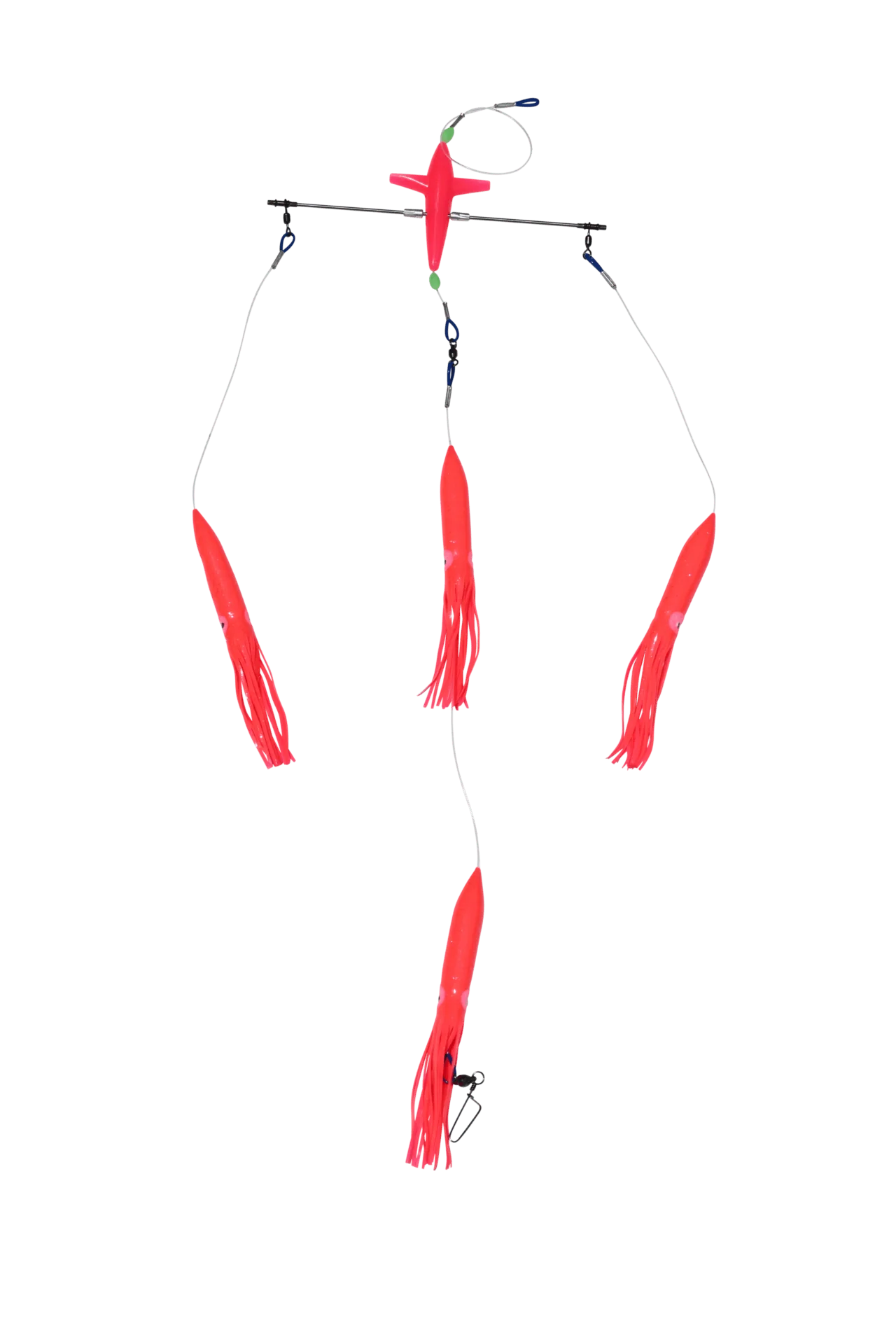 Black Pete 12in Titanium Bird Spreader Bar With Bulb Squid - Image 3