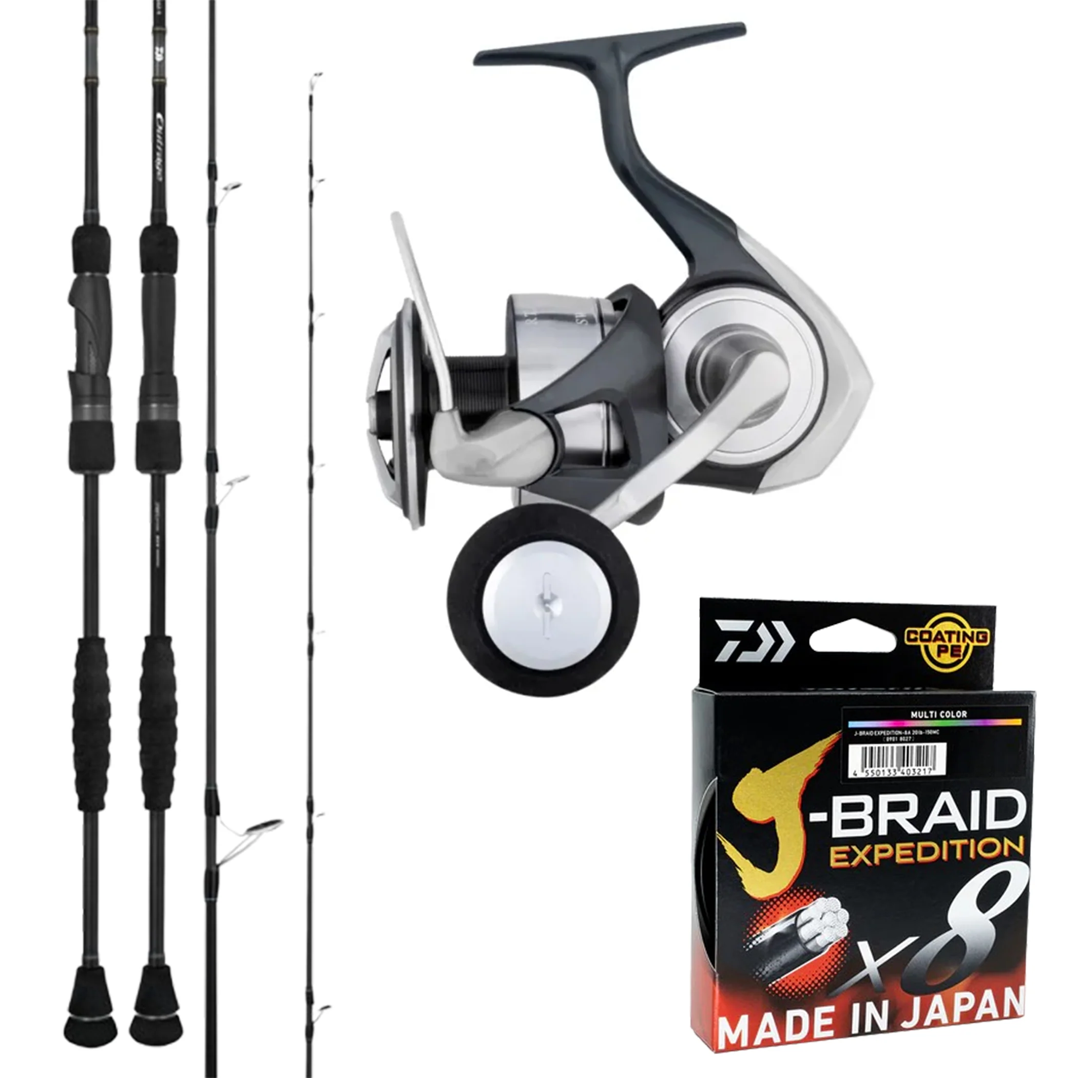 Daiwa 26 Outrage MX 6'2" pe5/ Daiwa 24 Certate SW 6000-XH/ J-Braid Expedition 50lb 300m - Multi-Colour