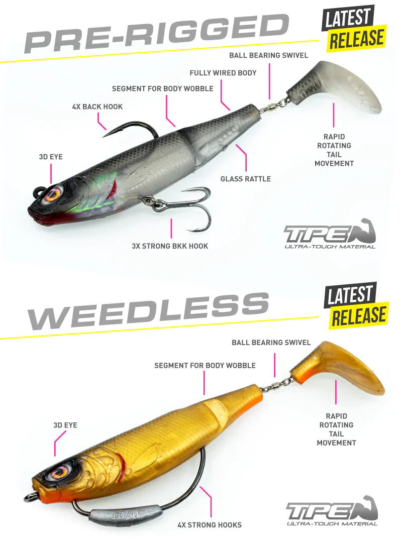 Chasebaits The Swinger 90mm Rigged Soft Plastic Swimbait - Image 12