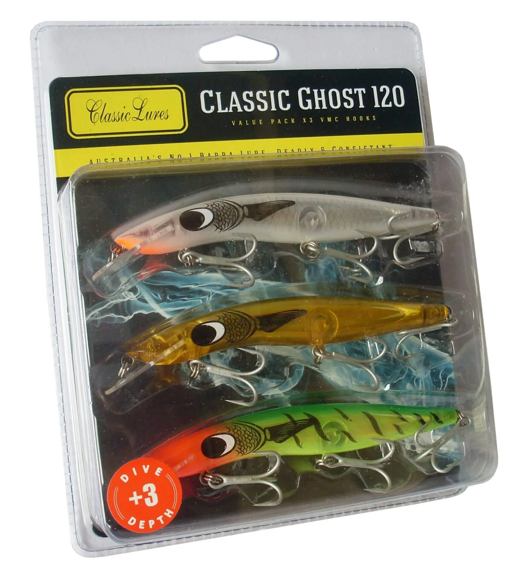 Classic Lures Barra Ghost 120mm - 3 Pack - Image 2
