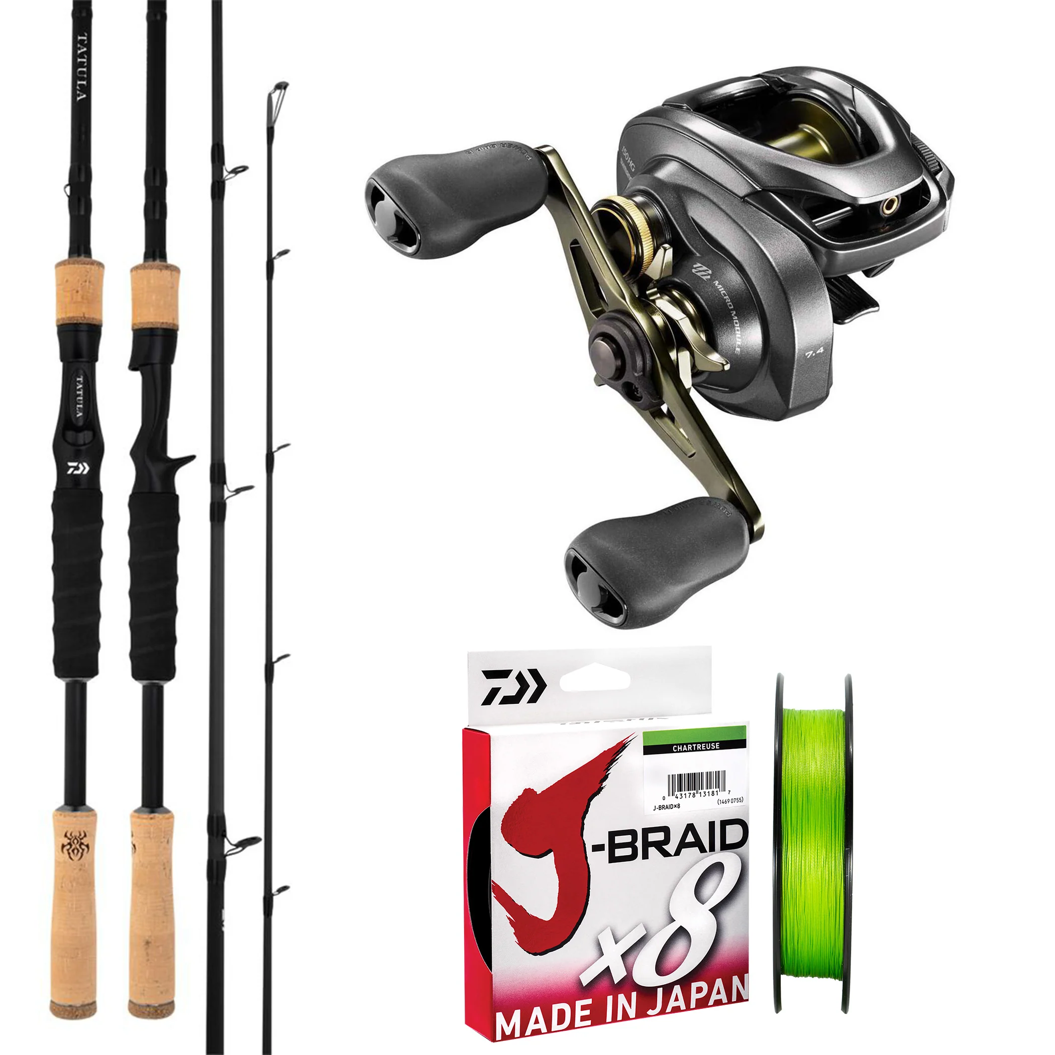 Daiwa 23 Tatula 7' 2pc9Butt Join) 3-6kg/ Shimano Curado DC 150 HG/ Daiwa J-Braid 8 Chartreuse 150m VAR-15lb