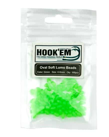 Hookem Fishing Oval Lumo Beads 50pc Green - Image 5