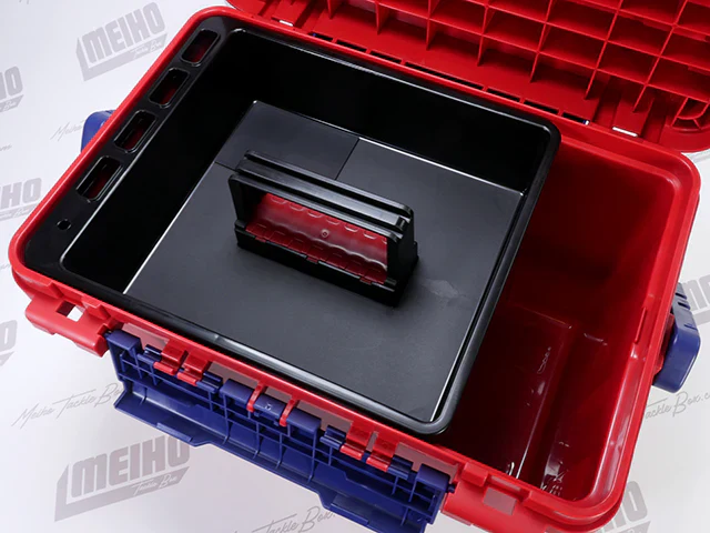 Meiho Bucket Mouth 9000 Tackle Box Red - Image 6