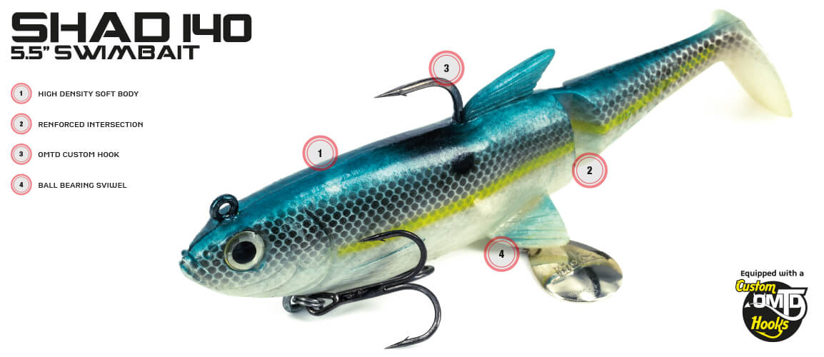 Molix Shad 140mm Rigged Plastic - Image 3