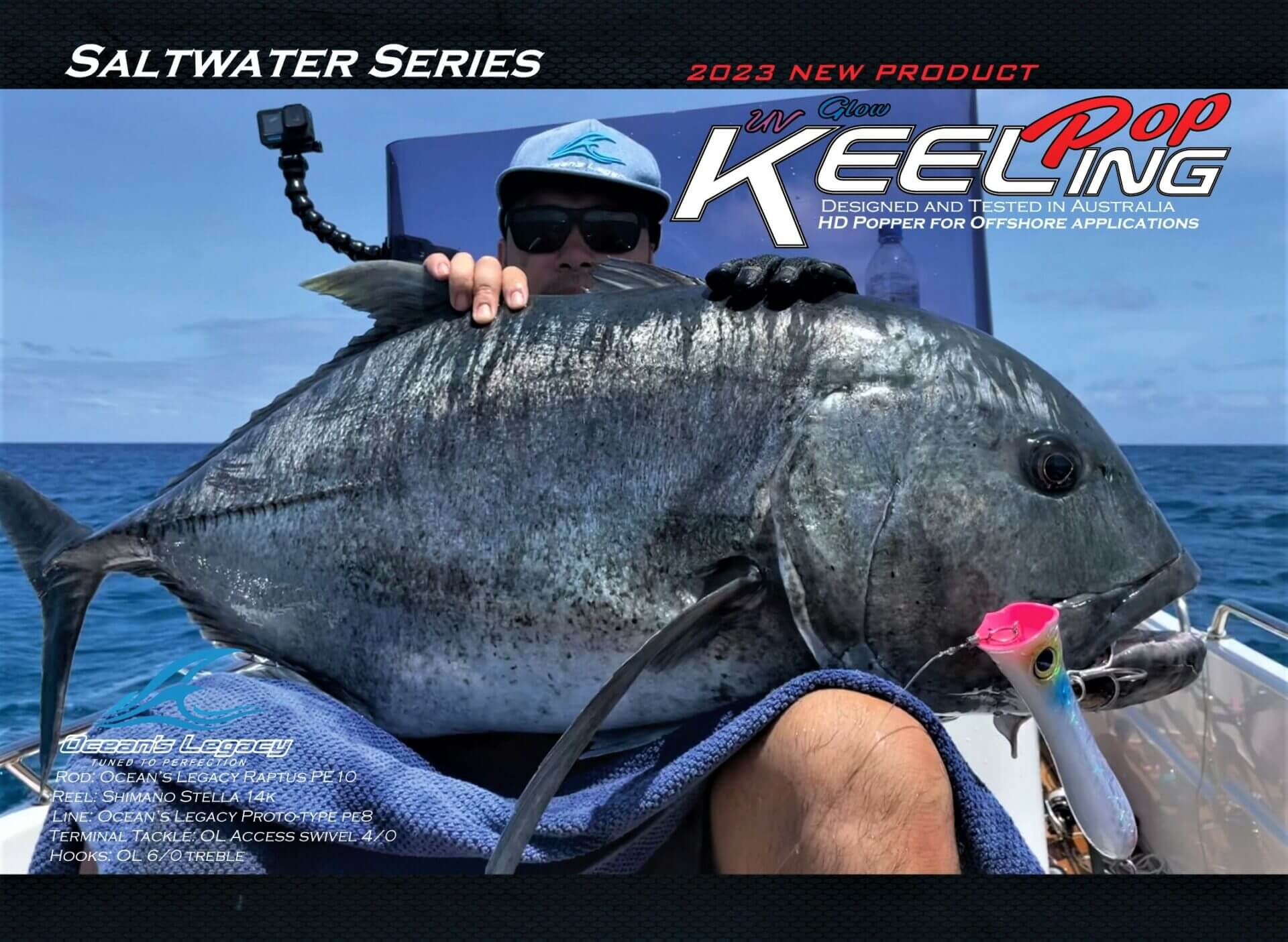 Oceans Legacy Keeling Pop 120mm Rigged Popper - Image 12