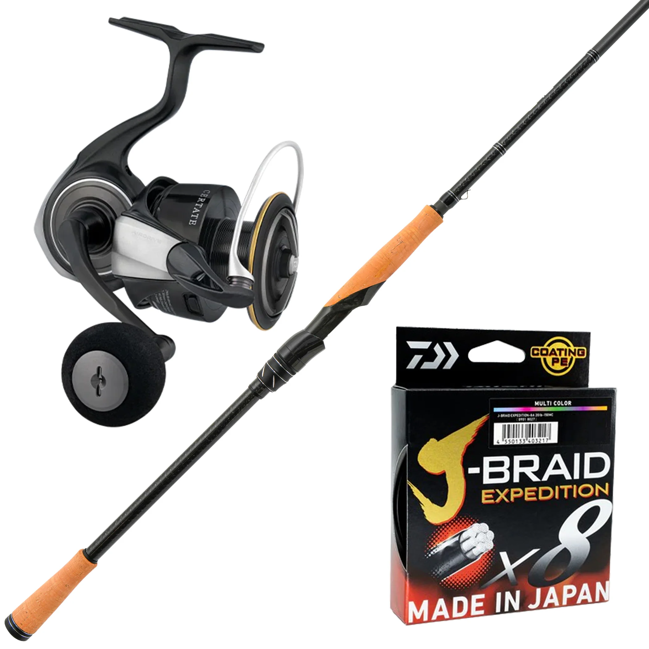 Samaki C-12 7'6" 2pc (Butt Join) 15-30lb/ Daiwa 26 Certate HD 5000D-XH/ Daiwa J-Braid Expedition Pe2 25lb 300m - Multi-Colour