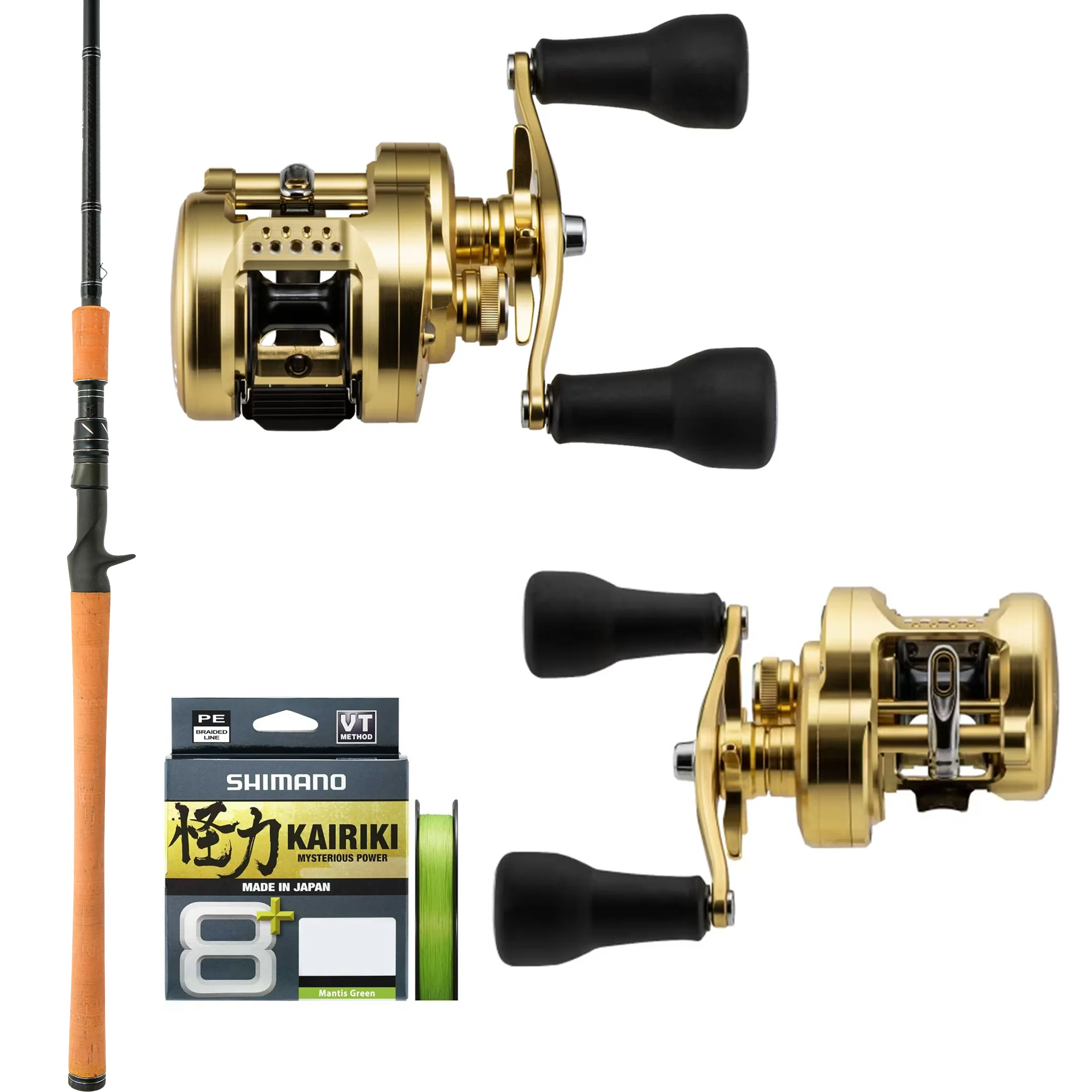 Samaki C-12 V4 7'8" 2pc (Butt Join)/ Shimano Calcutta Conquest MD 300XGLH/ Shimano Kairiki 8+ 50lb 300m - Mantis Green