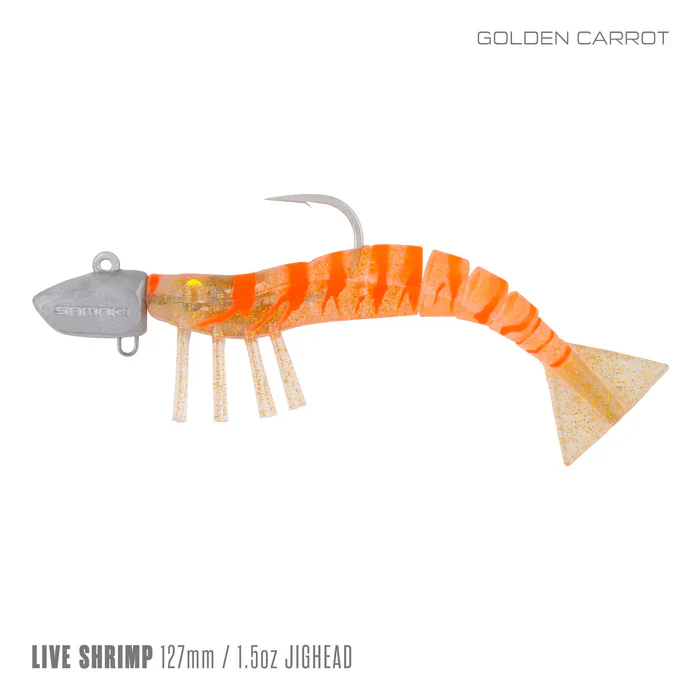 Samaki Live Shrimp Jighead Multipack 127mm 1.5oz Rigged Soft Plastic - Image 5