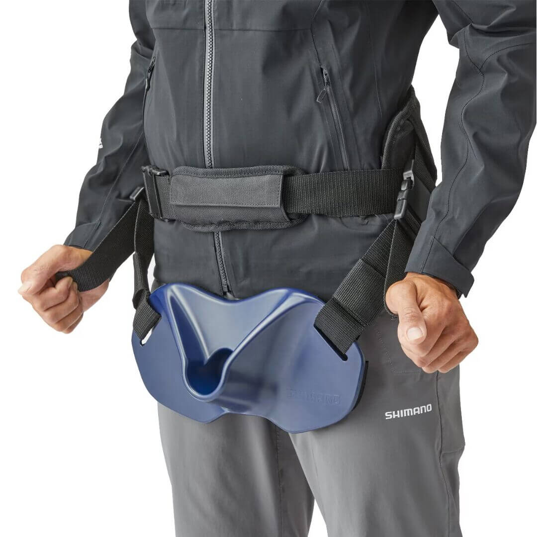 Shimano BE-200V Navy Fishing Gimbal Belt - Image 4