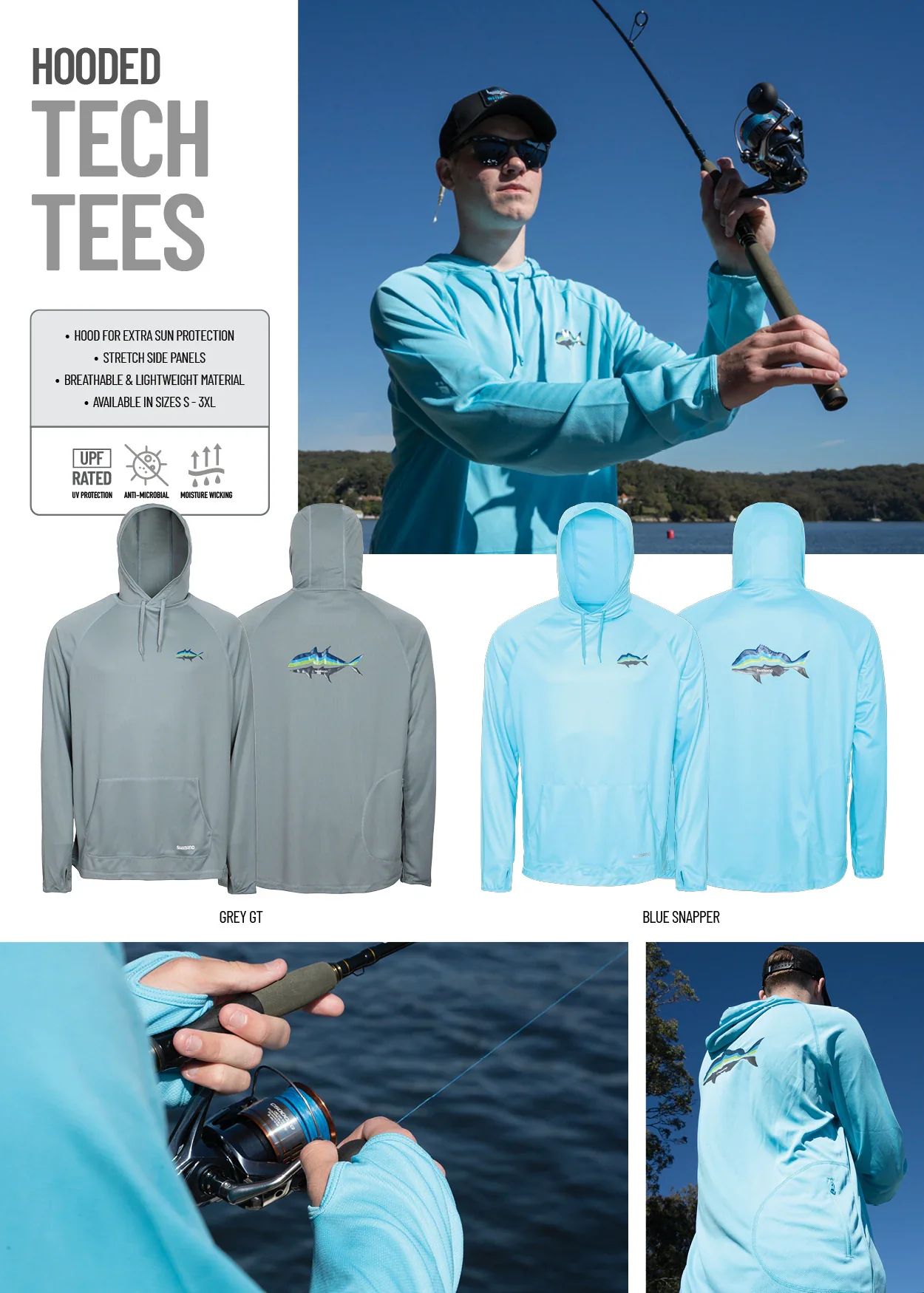 Shimano Blue Snapper Hooded LS Tech-T - Image 4