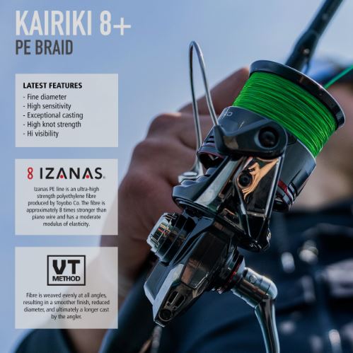 Shimano Kairiki 8+ Braid 150m - Mantis Green - Image 2
