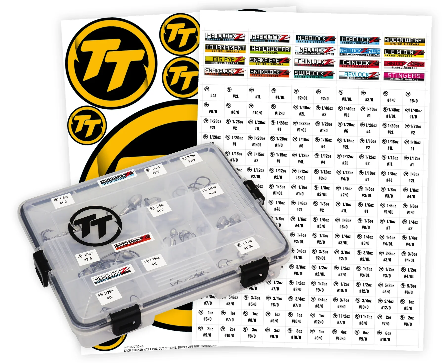 Tackle Tactics Sticker Pack - Jighead ID Labels