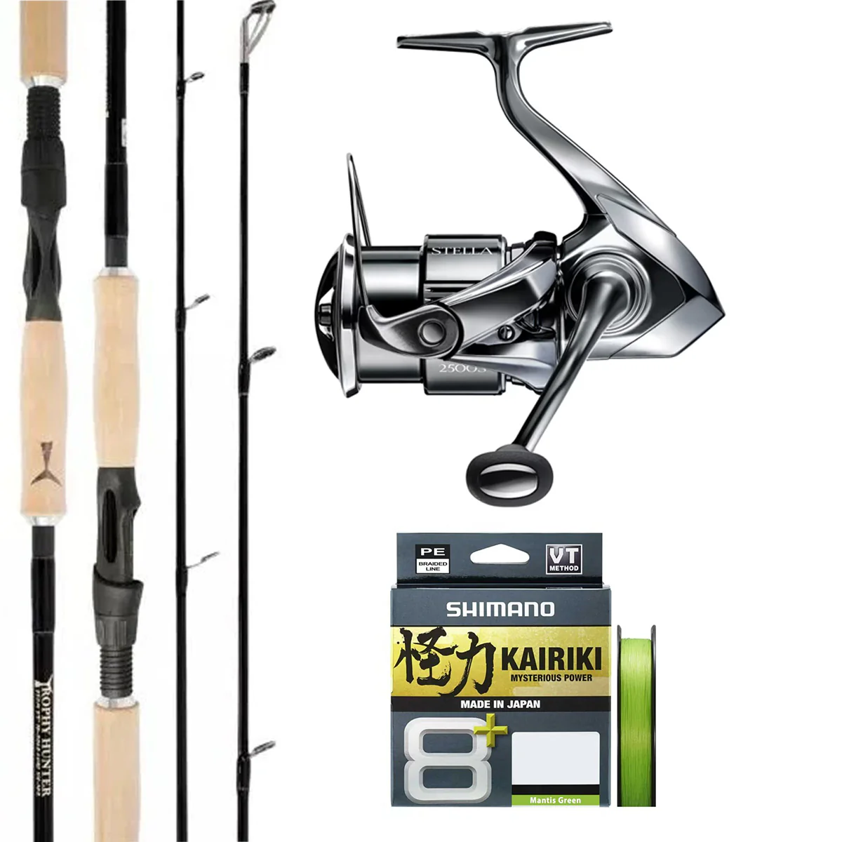 Trophy Hunter Premium 7'5" 10-20lb/ Shimano Stella FK 5000XG/ Shimano Kairiki 8+ 20lb 150m - Mantis Green