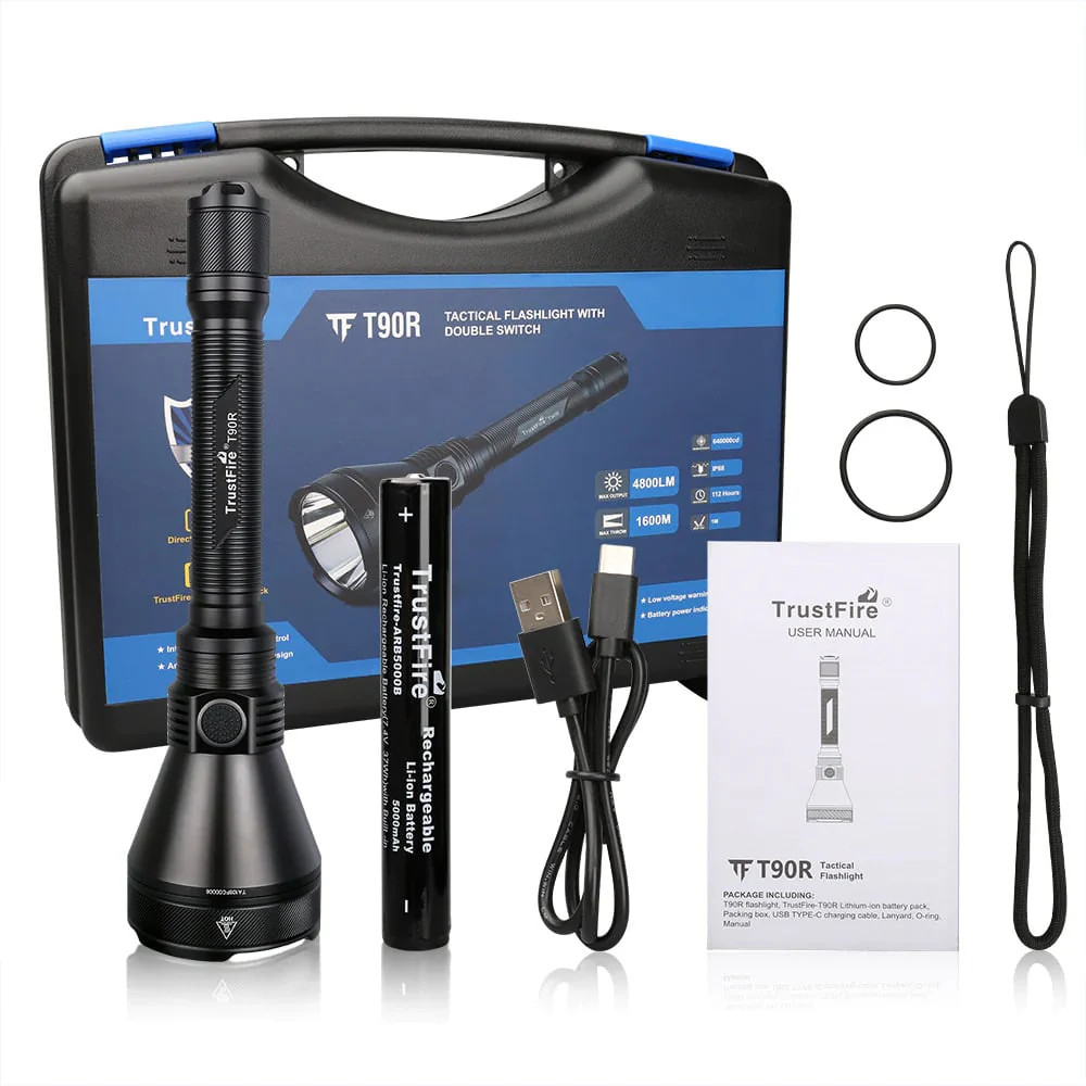 Trust Fire T90R Tactical Flashlight 1.6km Kit