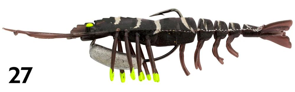 Zerek Live Shrimp Hot Legs 4in Rigged Plastic - Image 10