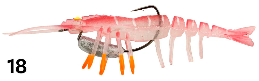 Zerek Live Shrimp Hot Legs 4in Rigged Plastic - Image 11
