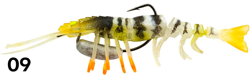 Zerek Live Shrimp Hot Legs 4in Rigged Plastic - Image 12